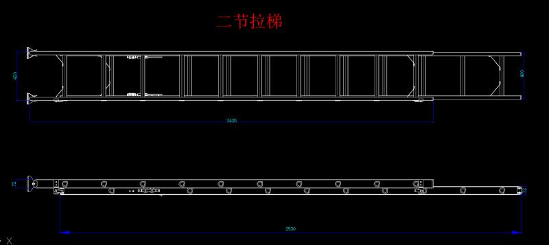 3 Stages Extension Ladder 15meter